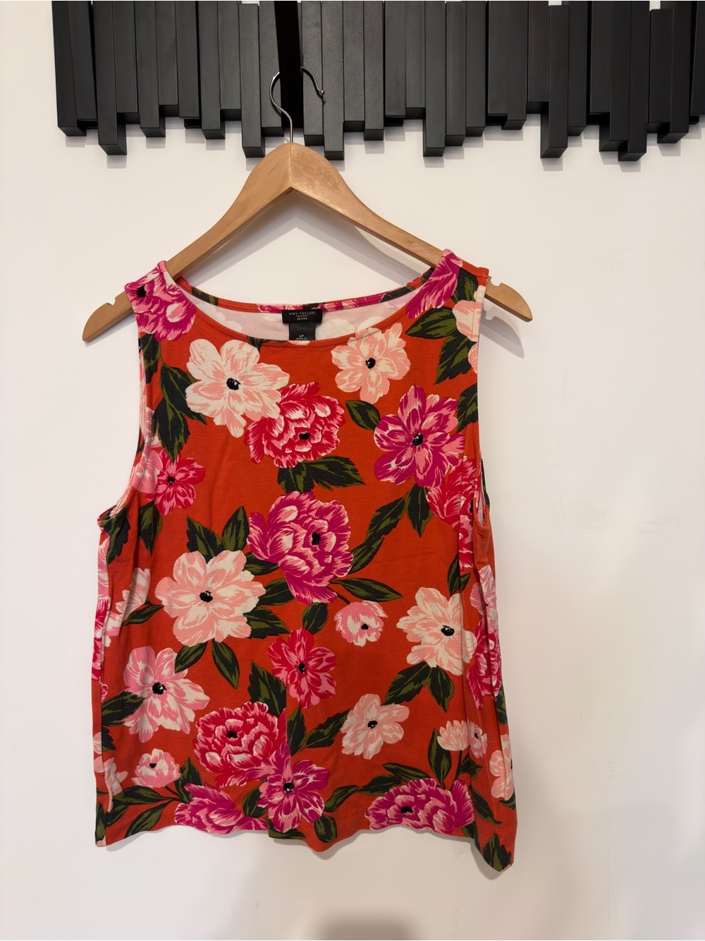 Floral Sleeveless Tank - Orange Pink